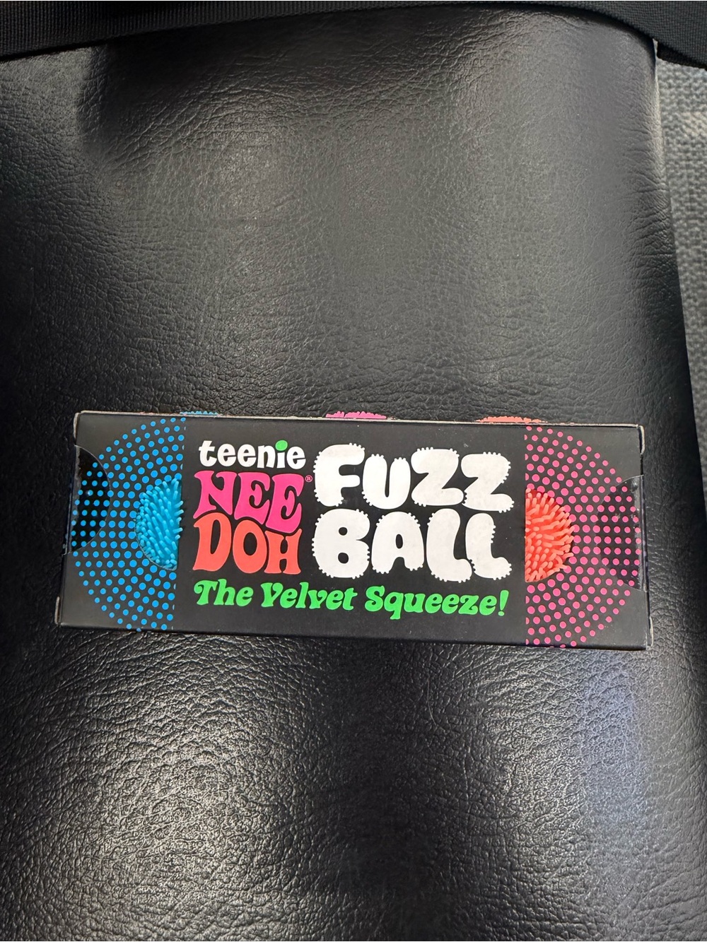 Teenie NeeDoh Fuzz Ball - Blue & Pink & Orange Velvet Squeeze